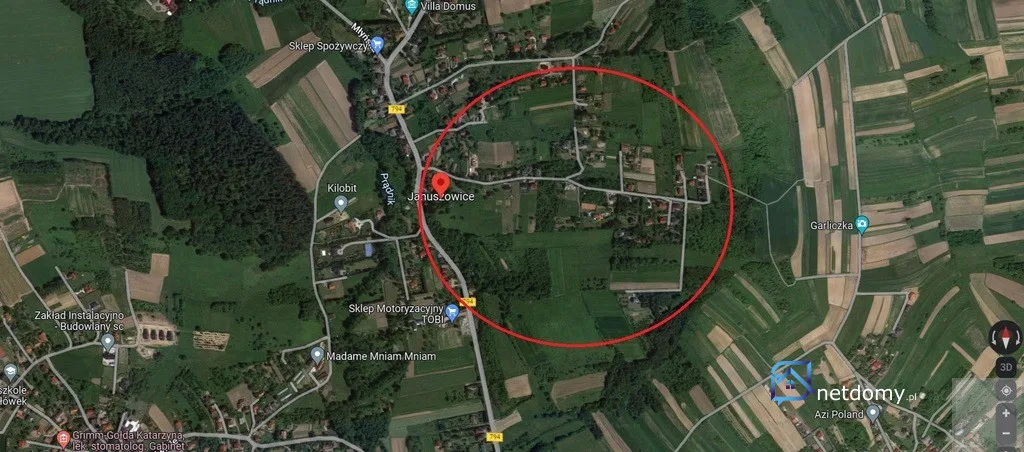Na sprzedaż działka budowlana 19a w Januszowicach koło Zielonek - Działki na sprzedaż