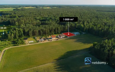 Działka 1059 m² pod lasem | Prąd na miejscu | Dom + Usługi | Kłobuczyno - Działki na sprzedaż