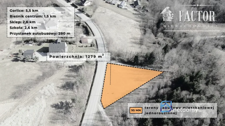 Widokowa działka budowlana 12,79 ara – Bieśnik, gm. Łużna 1183S/2026 - Działki na sprzedaż