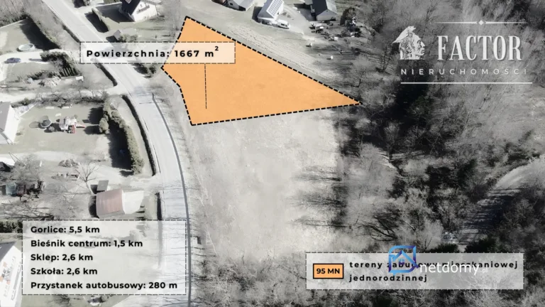 Działka budowlana 16,67 ara w Bieśniku 1186S/2026 - Działki na sprzedaż