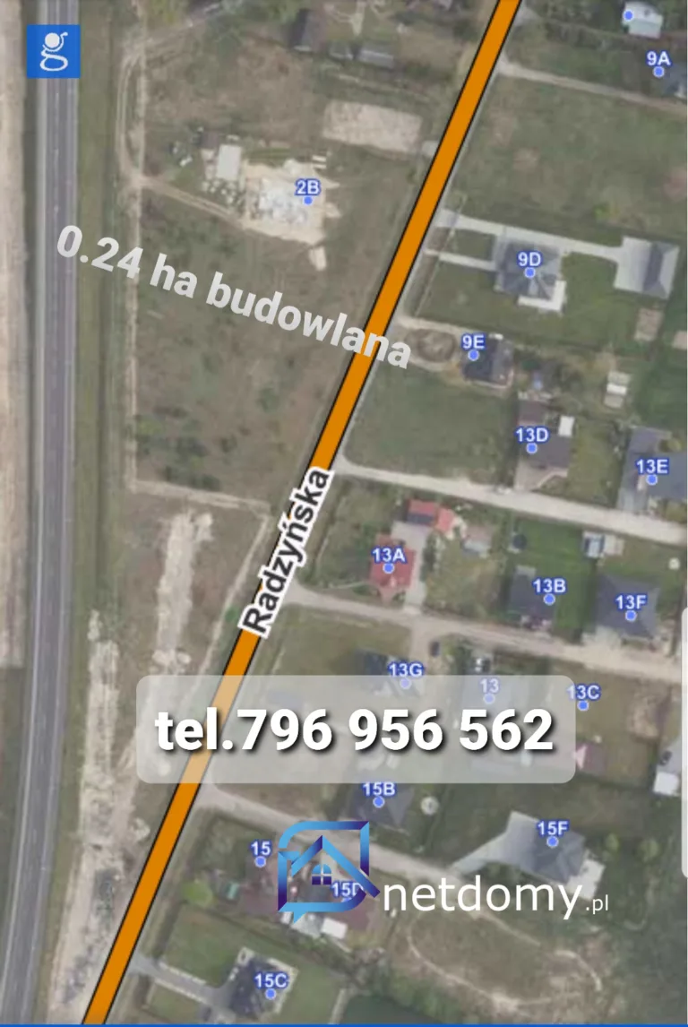 Dzialka budowlana Rzeczyca Miedzyrzec s19 Radzynska 024ha - Działki na sprzedaż