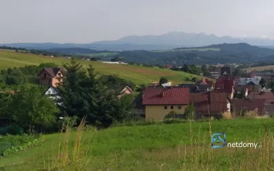 Działka budowlana w Kluszkowcach z panoramicznym widokiem na okolicę