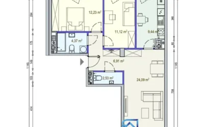 Nowe 4 pokoje na Mokotowie, balkon 5,4 m², przy METRZE – 70,8 m² - Mieszkania na sprzedaż