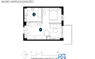 Wykończone pod klucz 2-pokojowe mieszkanie z balkonem, Wrocław Szczepin - Mieszkania na sprzedaż