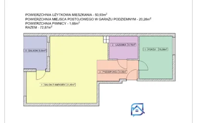 Mieszkanie 50,93m2+Garaż 20,28m2+Piwnica 1,66m2 Piła Mickiewicza(2019) - Mieszkania na sprzedaż