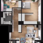 3 pokojowe mieszkanie Aura Towers Bydgoszcz balkon winda widok - Mieszkania na sprzedaż