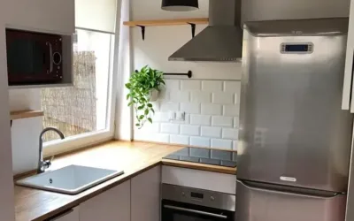 Kawalerka z ogrodem, garażem i tarasem – Nowodwory, Białołęka - Mieszkania na sprzedaż