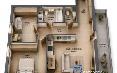 3-pokojowy apartament 63 m² na sprzedaż Warszawa Bemowo | 200 m do metra, Smart Home, balkon - Mieszkania na sprzedaż