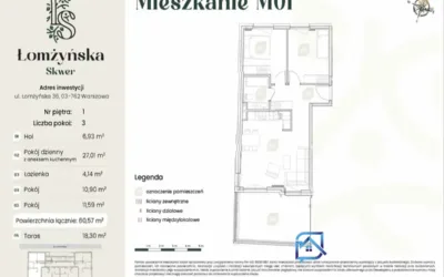 3-pokojowe mieszkanie z tarasem Warszawa Praga-Północ | Łomżyńska Skwer - Mieszkania na sprzedaż