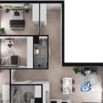 4-pokojowe mieszkanie Ursus Szamoty 75,69 m2 | loggia, 2 łazienki, garaż - Mieszkania na sprzedaż