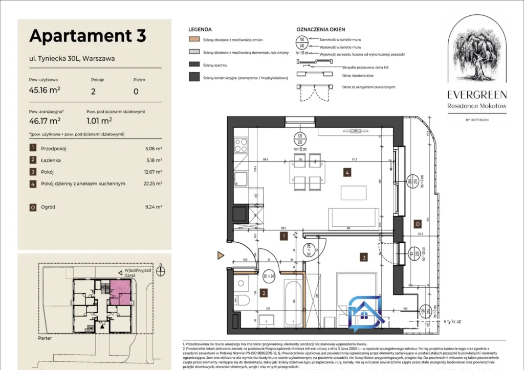 2-pokojowy apartament z ogródkiem Warszawa Mokotów Wierzbno - Mieszkania na sprzedaż