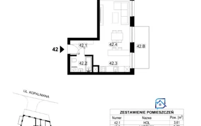 Mieszkanie 33.81 m2 na 6. piętrze w Bogucicach