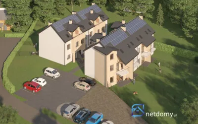 Nowoczesny dom bliźniaczy w Grabiu koło Wieliczki – 127,45 m²