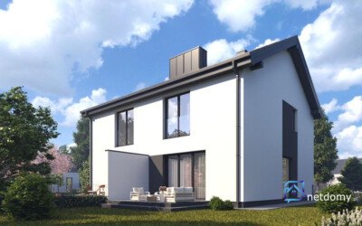 Bliźniak 91m2 z ogródkiem | Skrzynki k. Kórnika | Nowa inwestycja - Netdomy