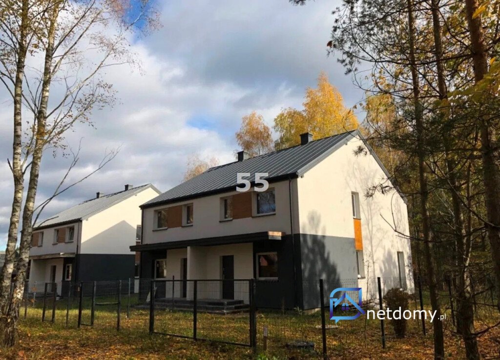 Bliźniak 104 m² w Krzywcu pod Łodzią - nowoczesna inwestycja blisko lasu - Netdomy