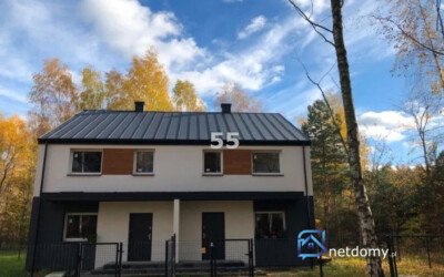 Bliźniak 104 m² w Krzywcu pod Łodzią - nowoczesna inwestycja blisko lasu - Netdomy