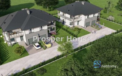 Nowoczesny dom bliźniak 195 m2 z ogrodem w Sulejówku - Netdomy