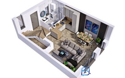 Nowoczesny segment środkowy z ogródkiem w Kleszczewie – 65,78 m² - Netdomy