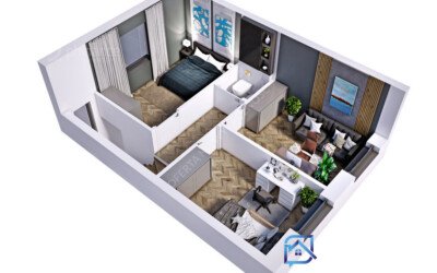 Nowoczesny segment środkowy z ogródkiem w Kleszczewie – 65,78 m² - Netdomy