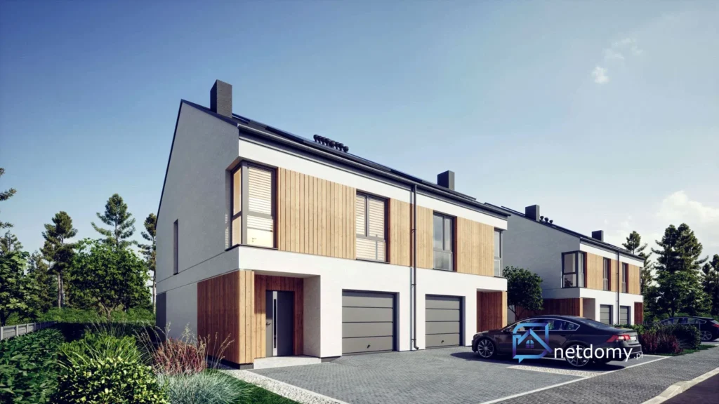 Nowoczesny bliźniak 128,81 m² z garażem – Kosakowo, ul. Pienczk - Netdomy