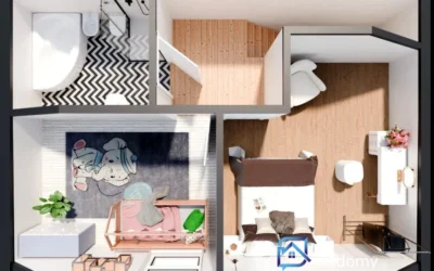 Nowoczesny dom bliźniak z pompą ciepła i tarasem w Kobylance – 80 m² - Netdomy