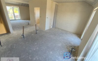 Nowoczesny dom bliźniak z poddaszem – Łódź Nowosolna - Netdomy