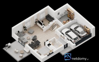 Nowoczesny dom wolnostojący 213 m² z ogrodem 853 m² – Jakubowice Konińskie k. Lublina - Netdomy