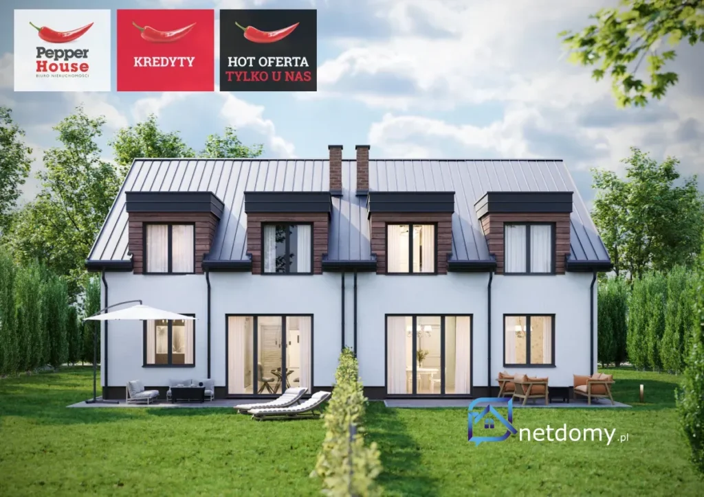 Dom bliźniak Banino Żukowo 128,55 m2 z ogrodem 535 m2 – Kubusia Puchatka - Netdomy