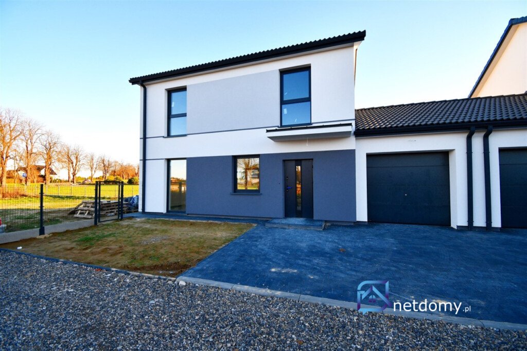 Energooszczędny bliźniak 113,7 m² z działką 5 ar – Nasutów, gm. Niemce - Netdomy