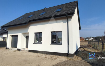 Nowoczesny dom wolnostojący z garażem i tarasem w Przyłękach, 150 m² - Netdomy