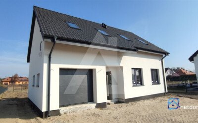 Nowoczesny dom wolnostojący z garażem i tarasem w Przyłękach, 150 m² - Netdomy