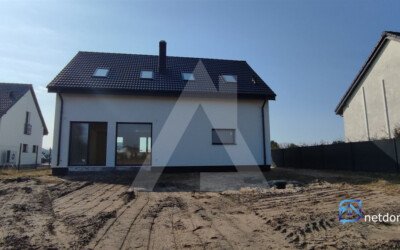 Nowoczesny dom wolnostojący z garażem i tarasem w Przyłękach, 150 m² - Netdomy
