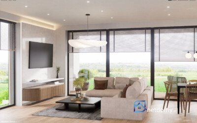 Nowoczesny bliźniak 153 m² z ogrodem, garażem i pompą ciepła – Szerokie, Lublin - Netdomy