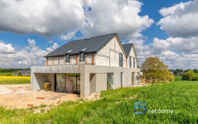 Nowoczesny bliźniak 153 m² z ogrodem, garażem i pompą ciepła – Szerokie, Lublin - Netdomy