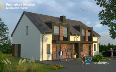 Nowoczesny bliźniak 106,49 m² na Osiedlu Zielone Wzgórze w Rokietnicy - Netdomy