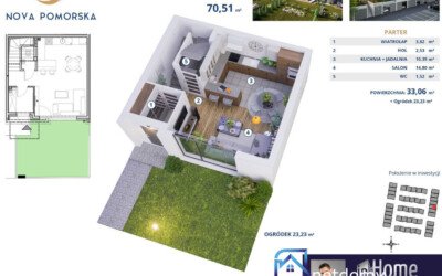 Segment 70 m² pod klucz z ogródkiem – Białystok Skorupy, ul. Pomorska - Netdomy