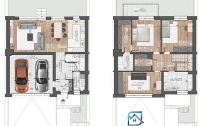 Segment środkowy 165 m² z garażem – Białystok Skorupy, ul. Karmelowa - Netdomy