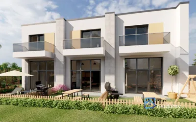 Nowy energooszczędny segment szeregowca 132 m² – Toruń Mokre, garaż i ogródek - Netdomy