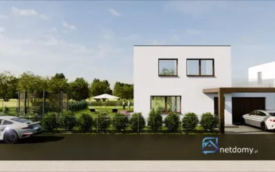 Łódź, Aksamitna — bliźniak 182 m² z pompą ciepła, garażem i ogrodem - Netdomy