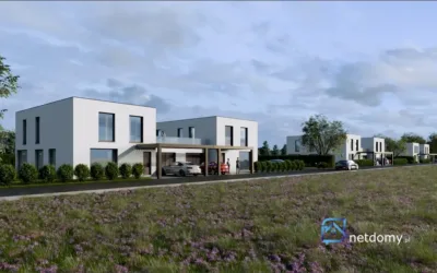 Łódź, Aksamitna — bliźniak 182 m² z pompą ciepła, garażem i ogrodem - Netdomy