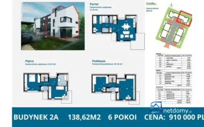 Nowe Łabędzie – bliźniak 138,62 m² z ogrodem, Tychy Mąkołowiec, ul. Łabędzia - Netdomy