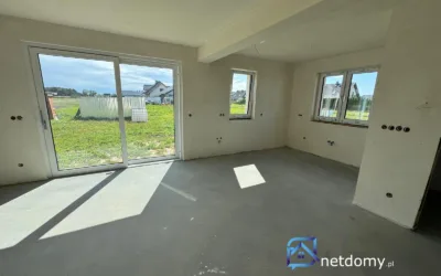 Opole Czarnowąsy – dom 124 m² w stanie deweloperskim, działka 800 m² | pompa ciepła, rolety, taras - Netdomy