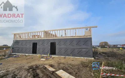 Elbląg, Okólnik – nowy bliźniak 86,7 m² z poddaszem, pompą ciepła i rekuperacją, działka 350 m² - Netdomy