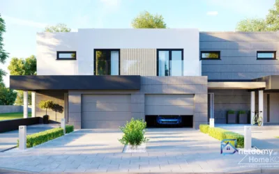 Szeregówka bez skosów 112,61 m² – Rzeszów Słocina, ul. Zofii Wallis | garaż, 2 tarasy, stan surowy zamknięty - Netdomy