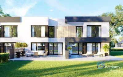 Szeregówka bez skosów 112,61 m² – Rzeszów Słocina, ul. Zofii Wallis | garaż, 2 tarasy, stan surowy zamknięty - Netdomy
