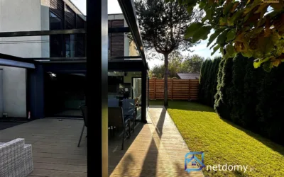 Dąbrowa Górnicza Łęknice – bliźniak 160 m² przy lesie, taras 20 m², garaż + wiata, ul. Brzozowa - Netdomy