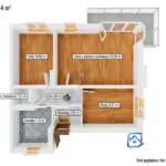 Warszawa, Białołęka – kompaktowy dom 60,44 m² z ogrodem 180 m², kominek, poddasze do adaptacji, 2 miejsca postojowe - Netdomy