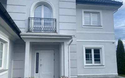 Przezmark k. Elbląga – rezydencja 222 m² z kortem tenisowym i garażem na 2 auta, działka 1 821 m² (2012 r.) - Netdomy