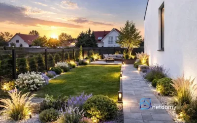 Dom bliźniak na sprzedaż Gdańsk Jasień 164 m2 5 pokoi ogród 420 m2 pompa ciepła - Netdomy