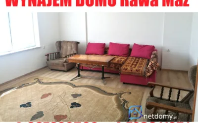 Wynajem Domu 200m Kwatery Pracownicze 6 pokoi 2 łazienki Noclegi Garaż Parking m. Rawa Mazowiecka - Netdomy